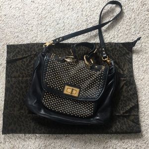 Rebecca Minkhoff black leather bag